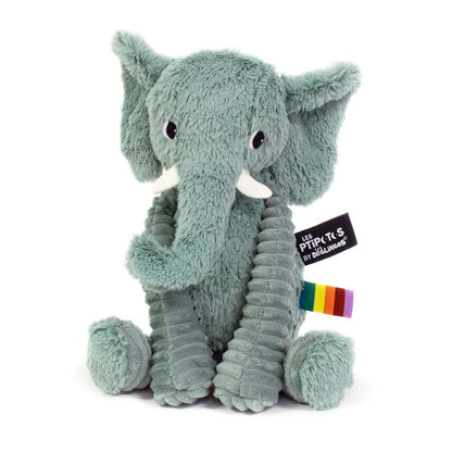 Peluche éléphant Dimoitou vert menthe – Les Ptipotos
