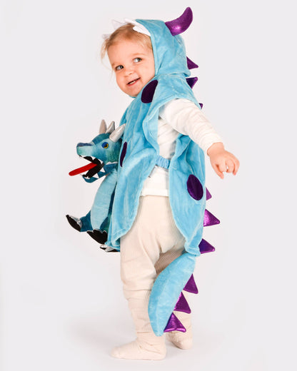 Cape Mini Monstre Bleu Taille 86-110 cm 1-4 ans
