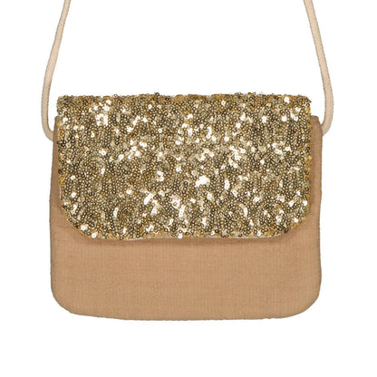 Sac à main -  Sequins dorés