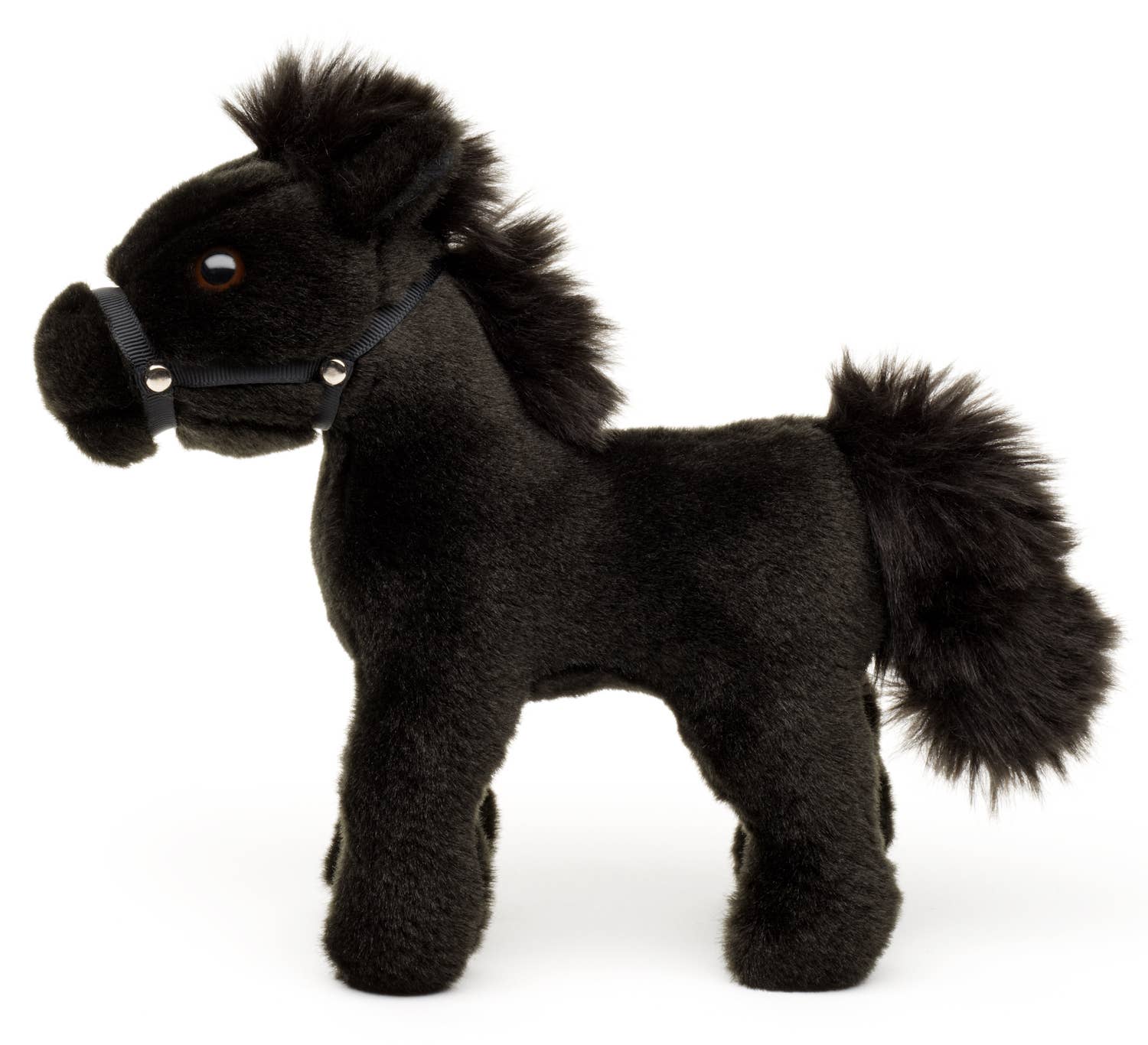 Cheval, debout, noir (sans selle) - Peluche Uni Toys