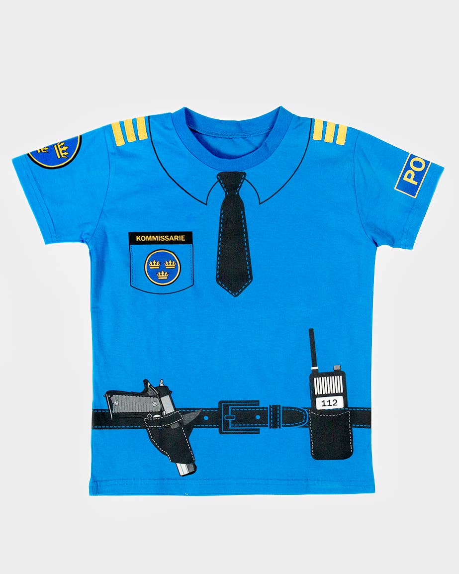 T-shirt Police en coton biologique 110-116 cl 4-6 ans