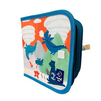 Jaq Jaq Bird: DOODLE IT & GO DRAGONS 20x20cm, livre avec 8 pages, effaçable, 3+