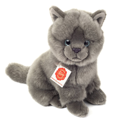 Sitzendes Chartreux-Kätzchen-Plüschtier