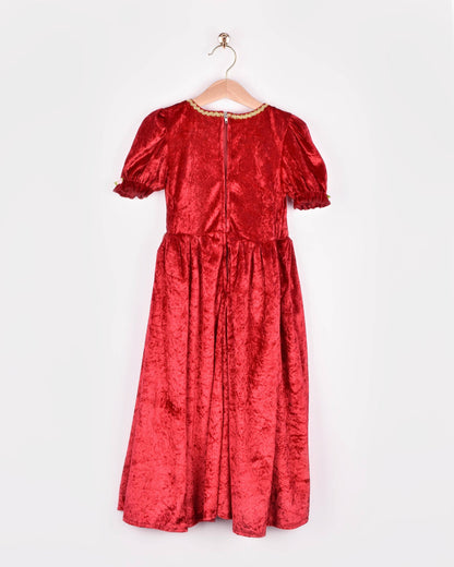 Prinzessinnenkleid aus rotem Samt Den Goda Fen 2-4 Jahre (98-104 cm)