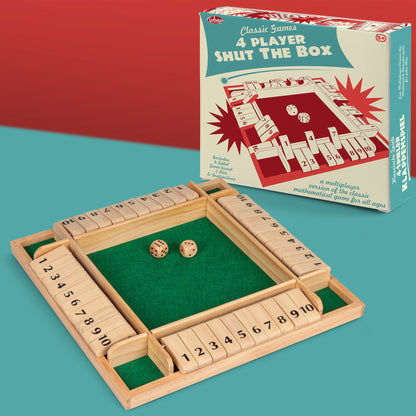 Shut the Box en Bois – 4 Joueurs