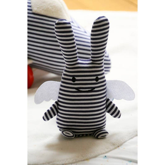 Ange Lapin Schnuffeltuch mit Rassel - Matrose