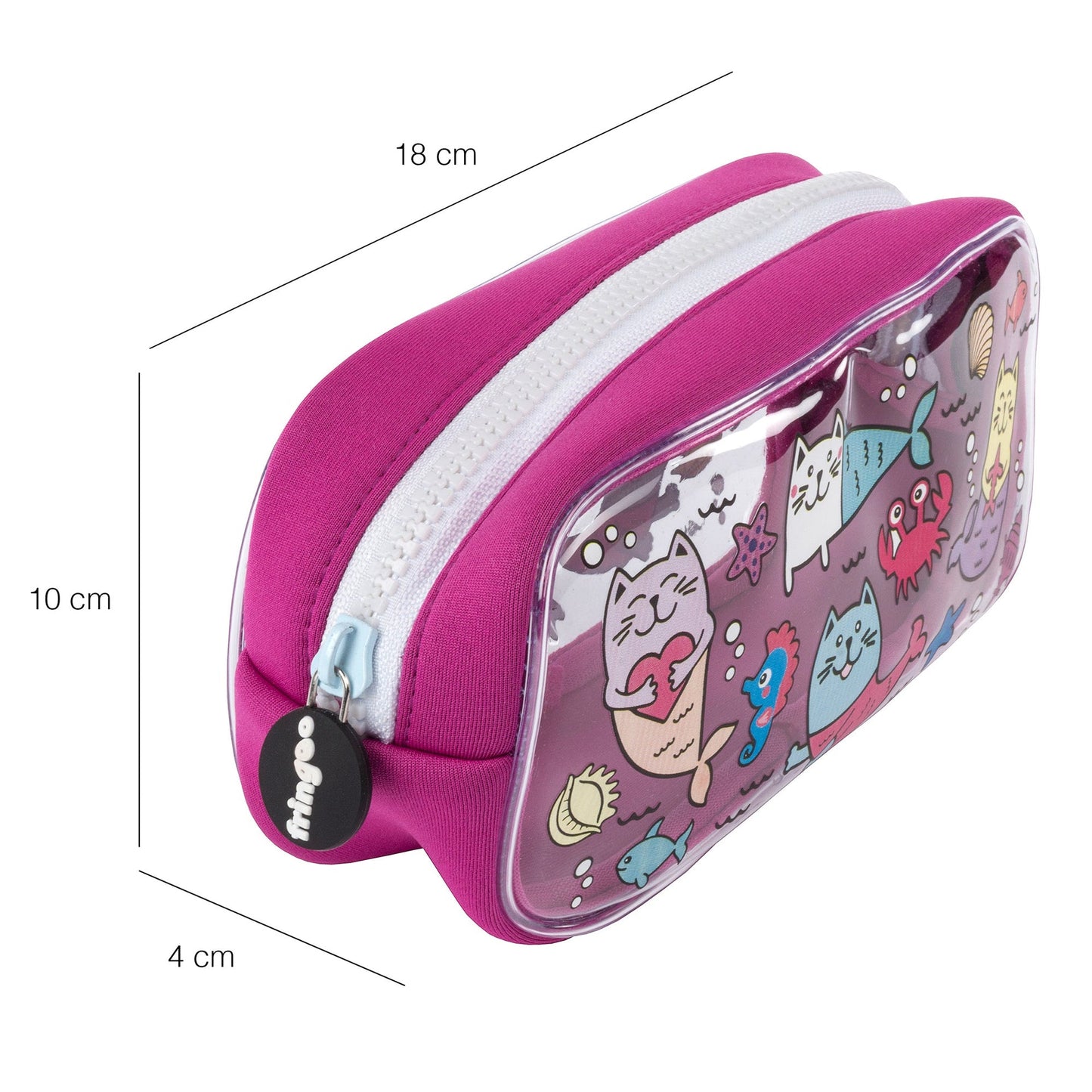 Trousse scolaire en PVC – chat sirène