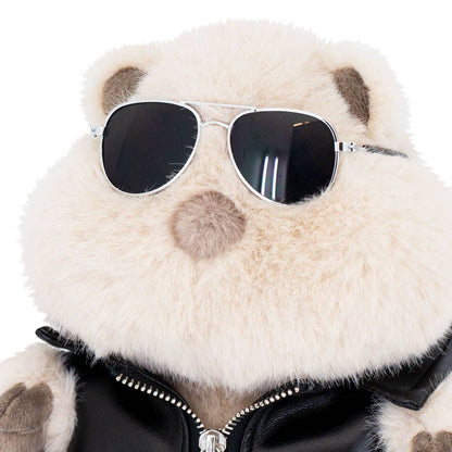 Peluche Hamster avec veste en cuir