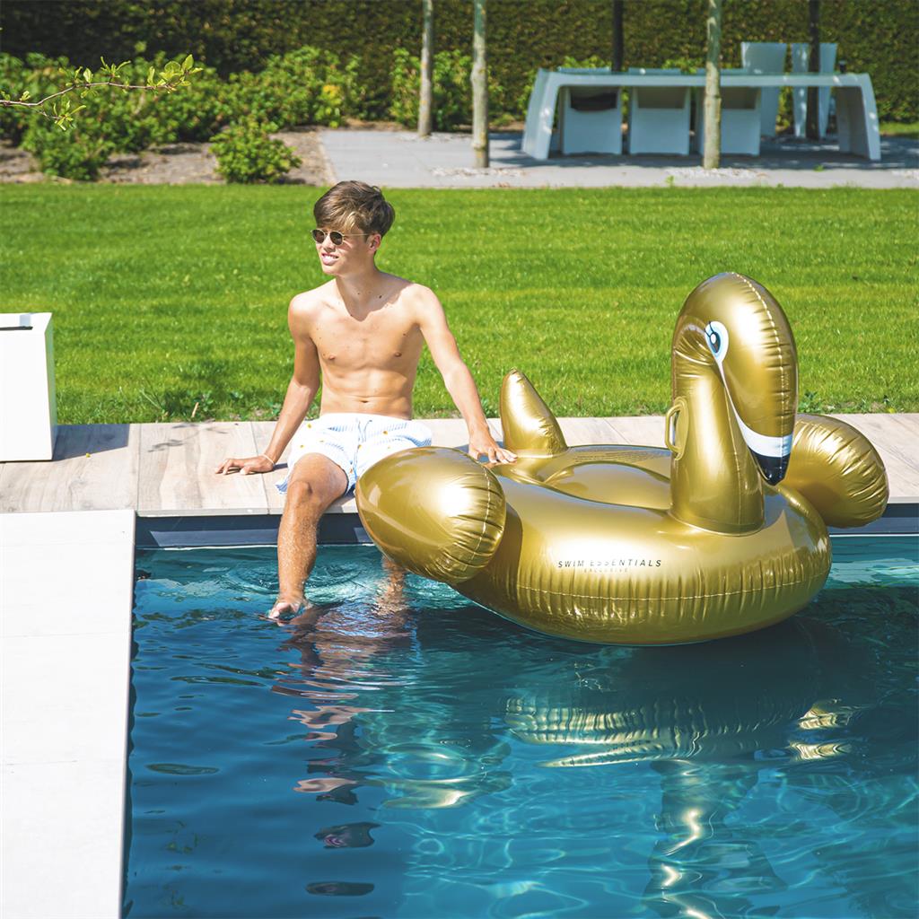 XXL Golden Inflatable Swan 