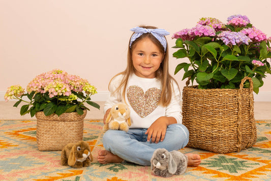 Plüschtier eines grauen Widderkaninchens