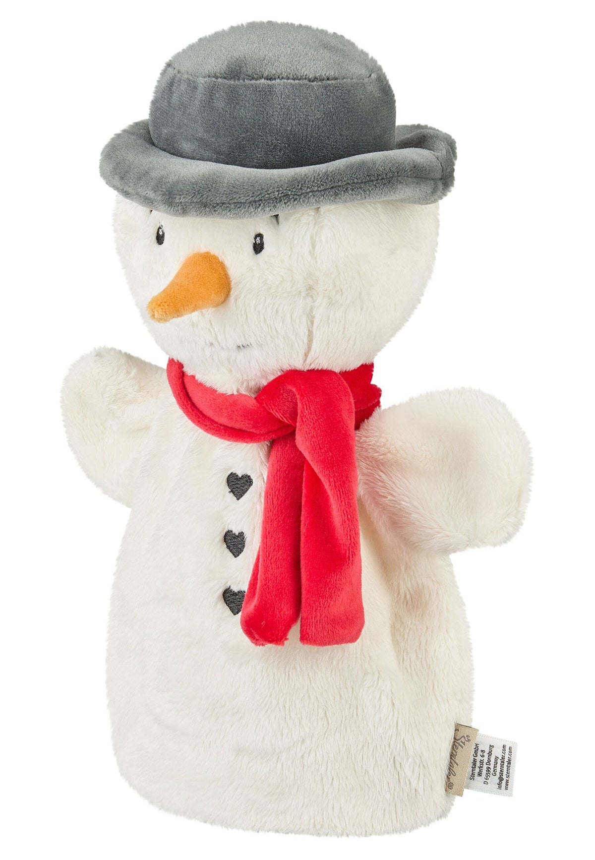 Marionnette à main Bonhomme de neige - 27 cm
