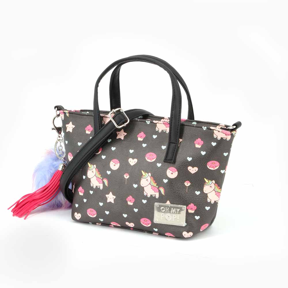Sac à Main Tote Petit Oh My Pop! « Popnicorn » – Noir