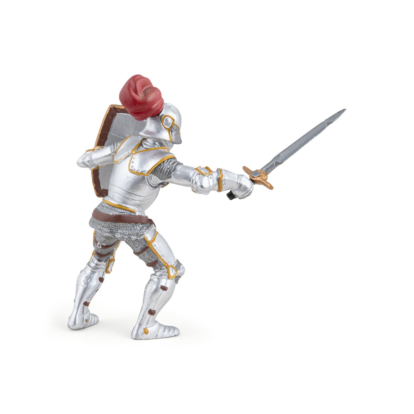 Figurine Chevalier en armure au plumet rouge