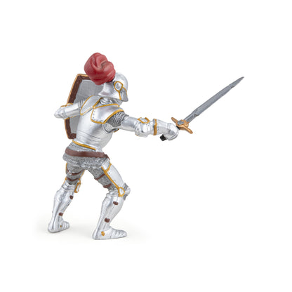 Figurine Chevalier en armure au plumet rouge