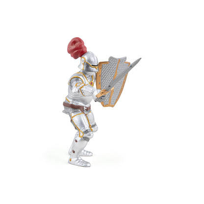 Figurine Chevalier en armure au plumet rouge