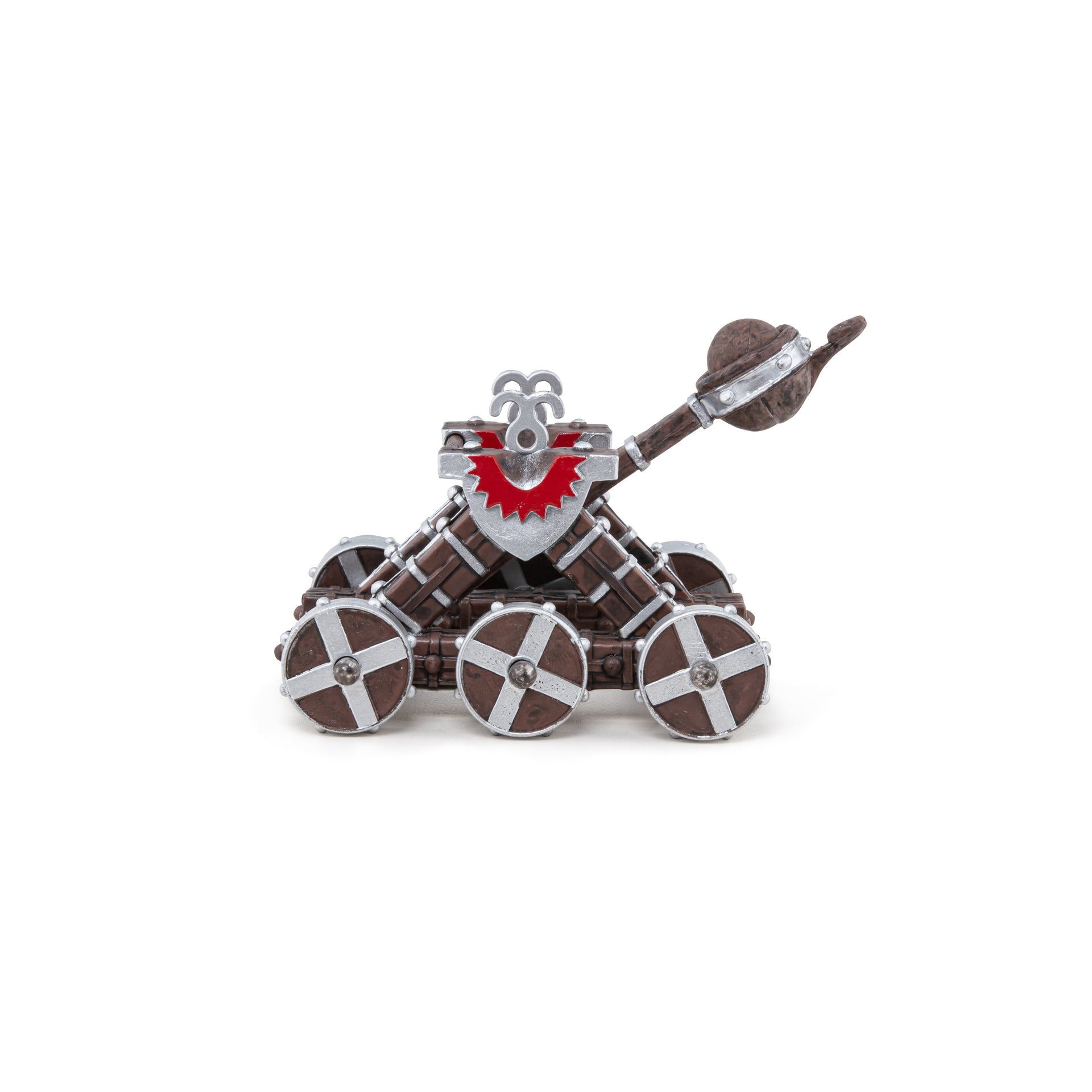 Catapulte rouge Papo - personnage médiéval