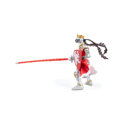 Figurine Roi au dragon rouge Papo - personnage médiéval