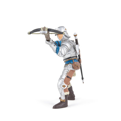 Figurine Arbalétrier bleu en armure Papo - personnage médiéval