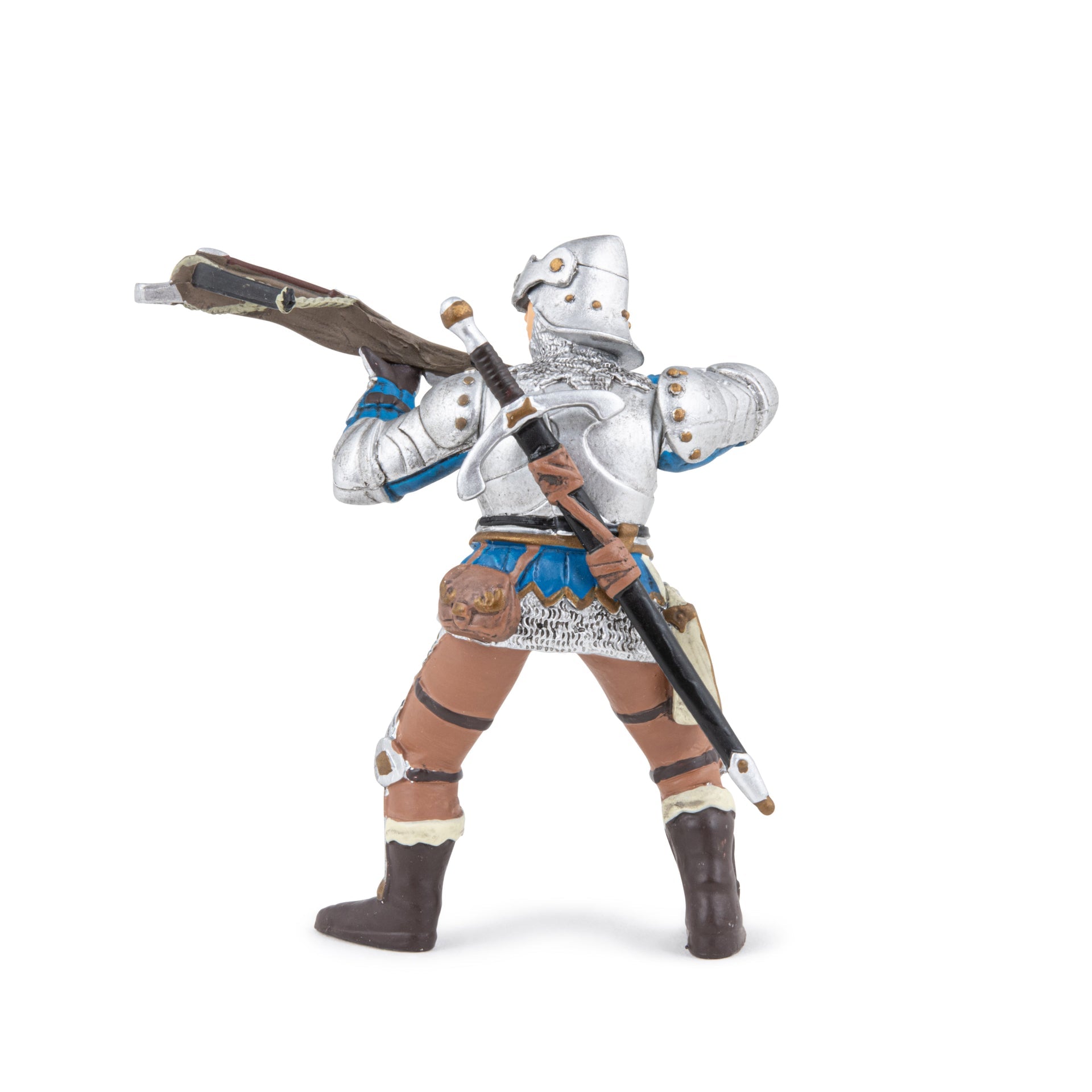 Figurine Arbalétrier bleu en armure Papo - personnage médiéval