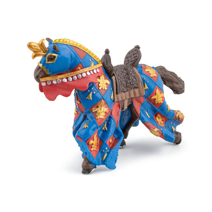 Figurine Cheval bleu fleur de lys
