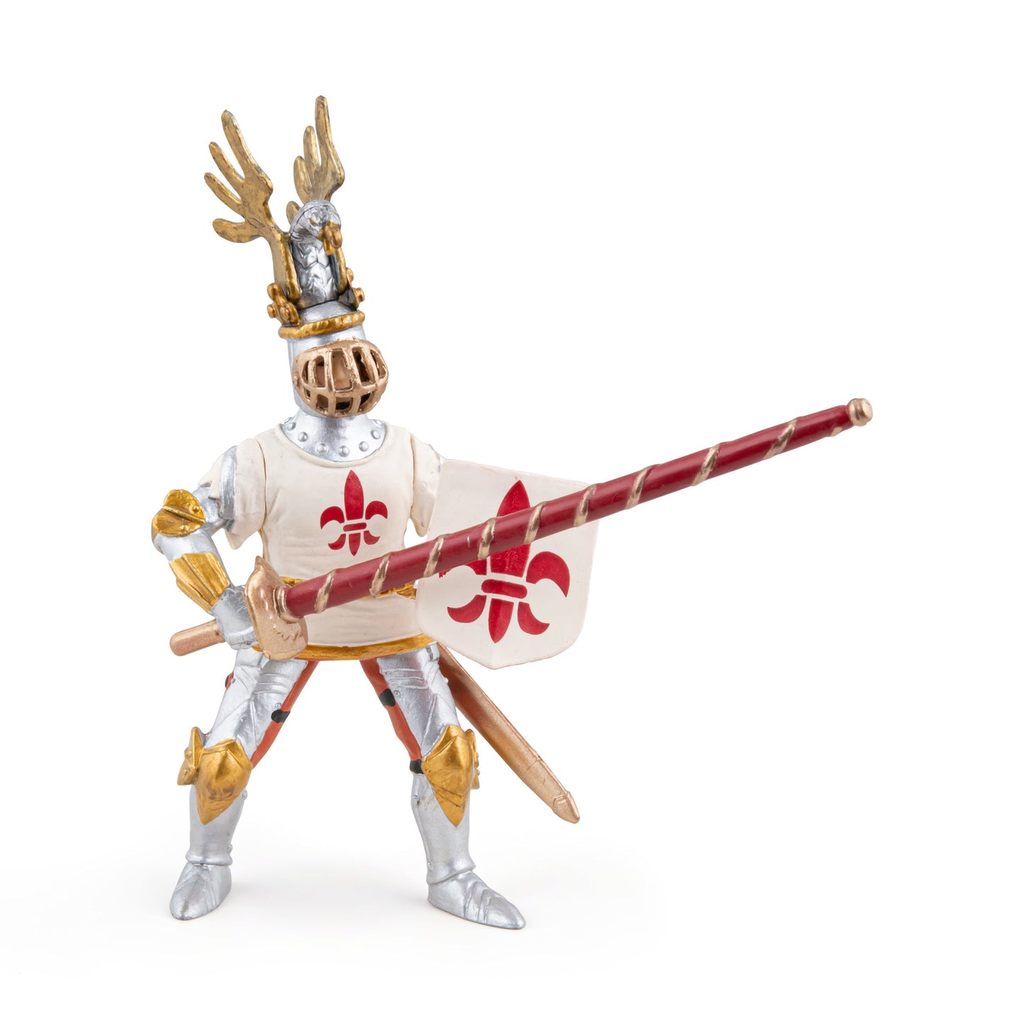 Figurine Chevalier blanc fleur de lys