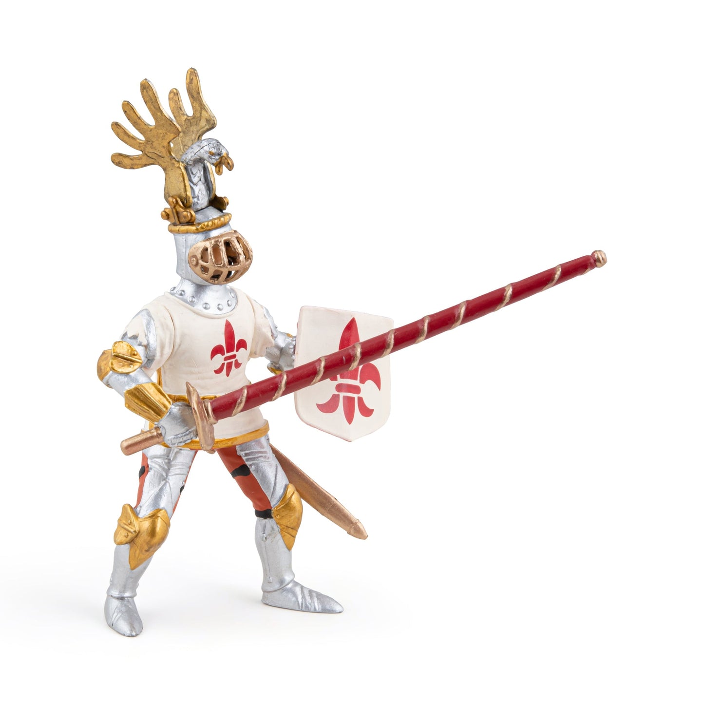 Figurine Chevalier blanc fleur de lys