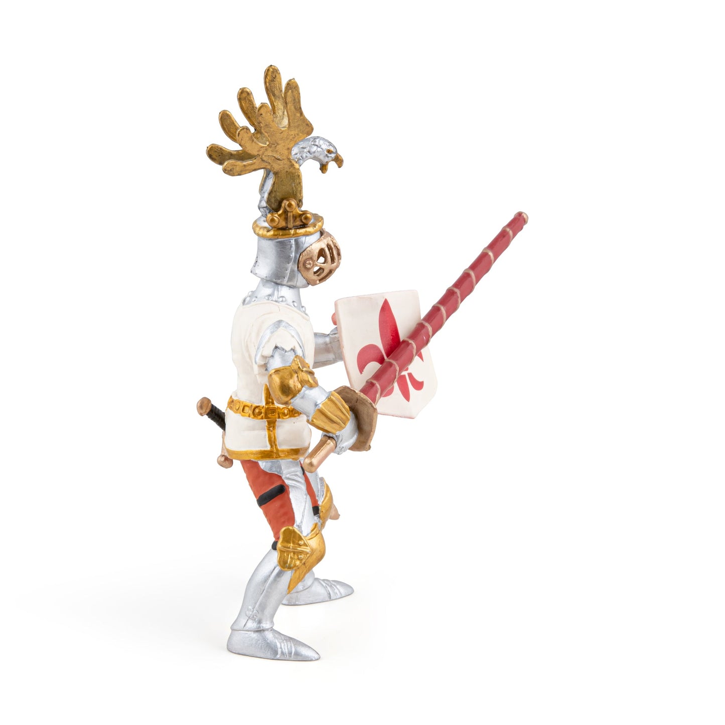 Figurine Chevalier blanc fleur de lys Papo - personnage médiéval