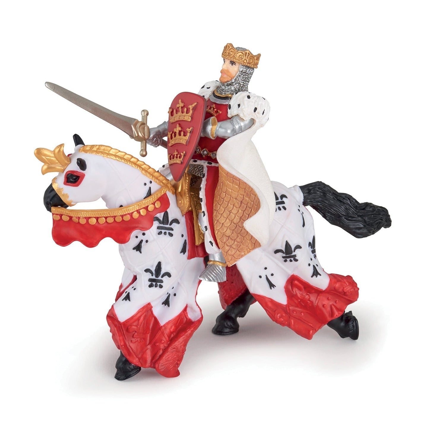 Figurine Roi Arthur rouge
