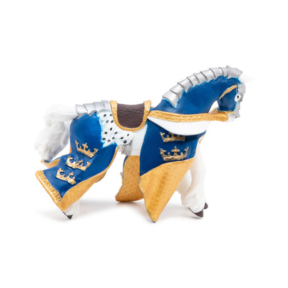 Figurine Cheval du roi Arthur bleu
