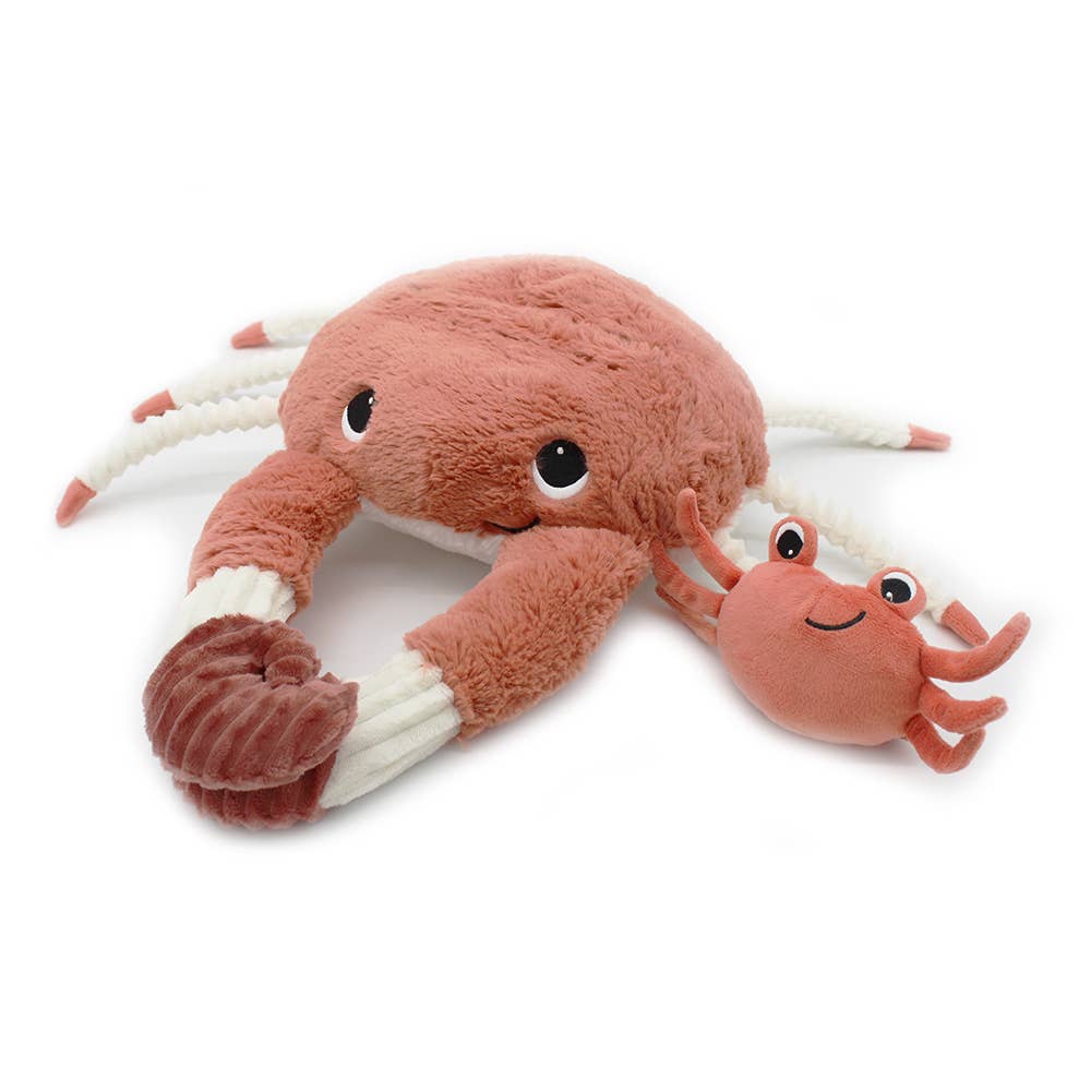 Peluche Ptipotos Maman et Bébé Crabe - Terracotta
