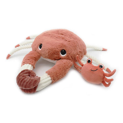 Peluche Ptipotos Maman et Bébé Crabe - Terracotta