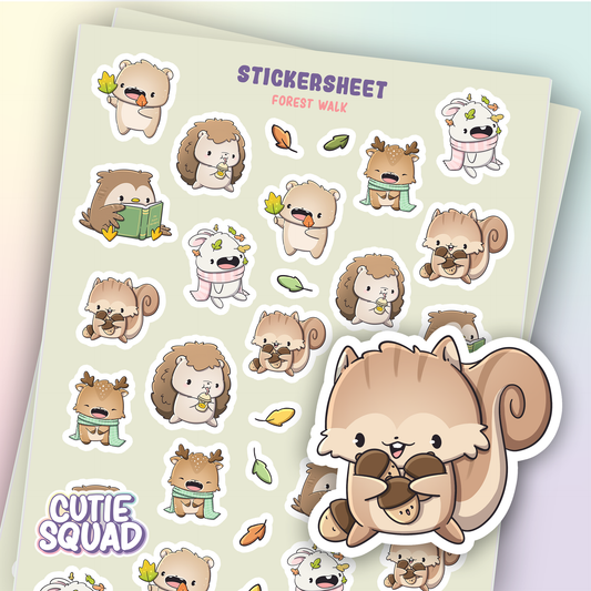 Freunde des Waldes Stickerbögen