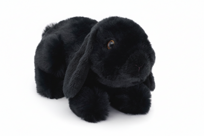 Peluche Lapin Bélier, couché (noir)