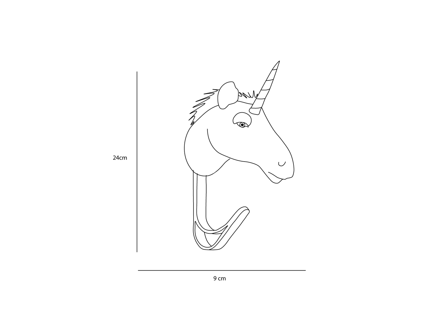 Porte-manteau Licorne blanche