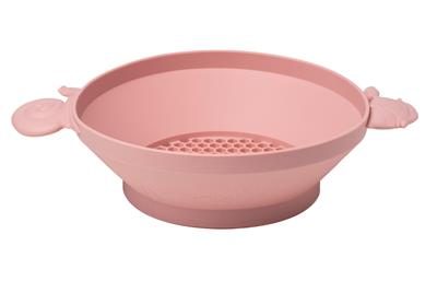 Scrunch: TAMIS À SABLE vieux rose 29x20x7cm, repliable, 100% silicone, recyclable, 12m+