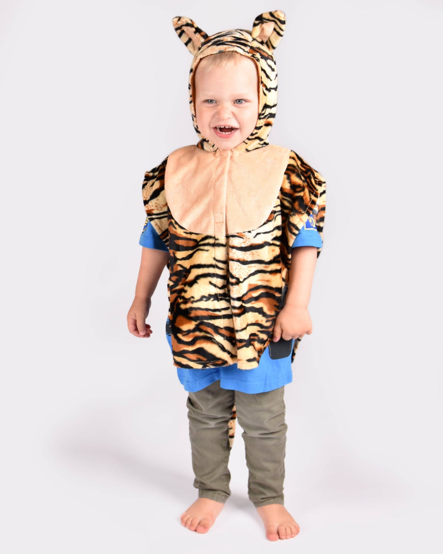 Tiger mini cape for children aged 1-4 years, sizes 86-110