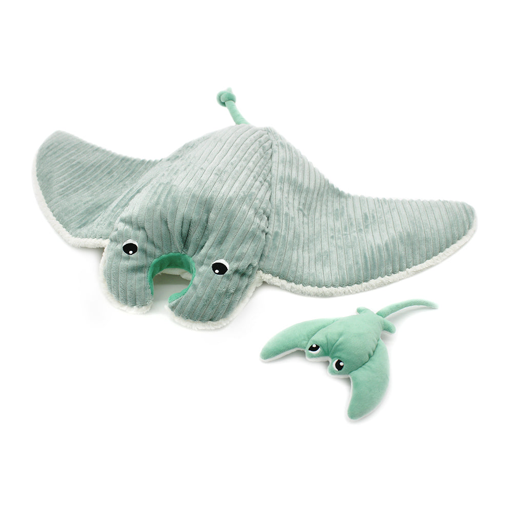 Peluche raie manta Mantalou maman et son bébé menthe – Les Ptipotos