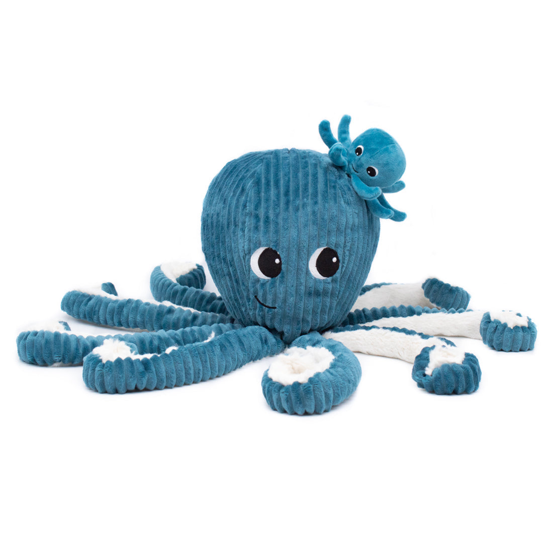 Peluche pieuvre Filou maman et son bébé bleu – Les Ptipotos
