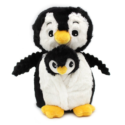 Peluche pingouin Iglou maman et son bébé blanc et noir – Les Ptipotos – vue 3