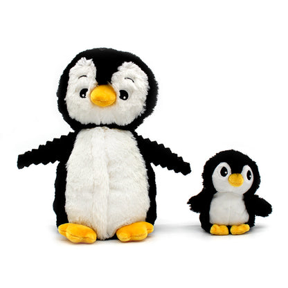 Peluche pingouin Iglou maman et son bébé blanc et noir – Les Ptipotos
