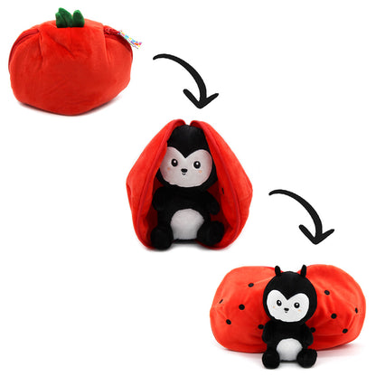 Peluche réversible Comet la coccinelle/tomate – Flipetz