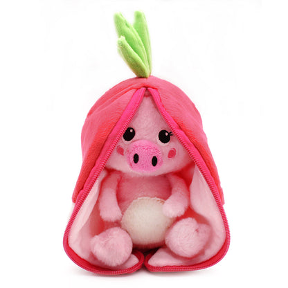 Peluche réversible Piglet le cochon/radis – Flipetz – vue 6