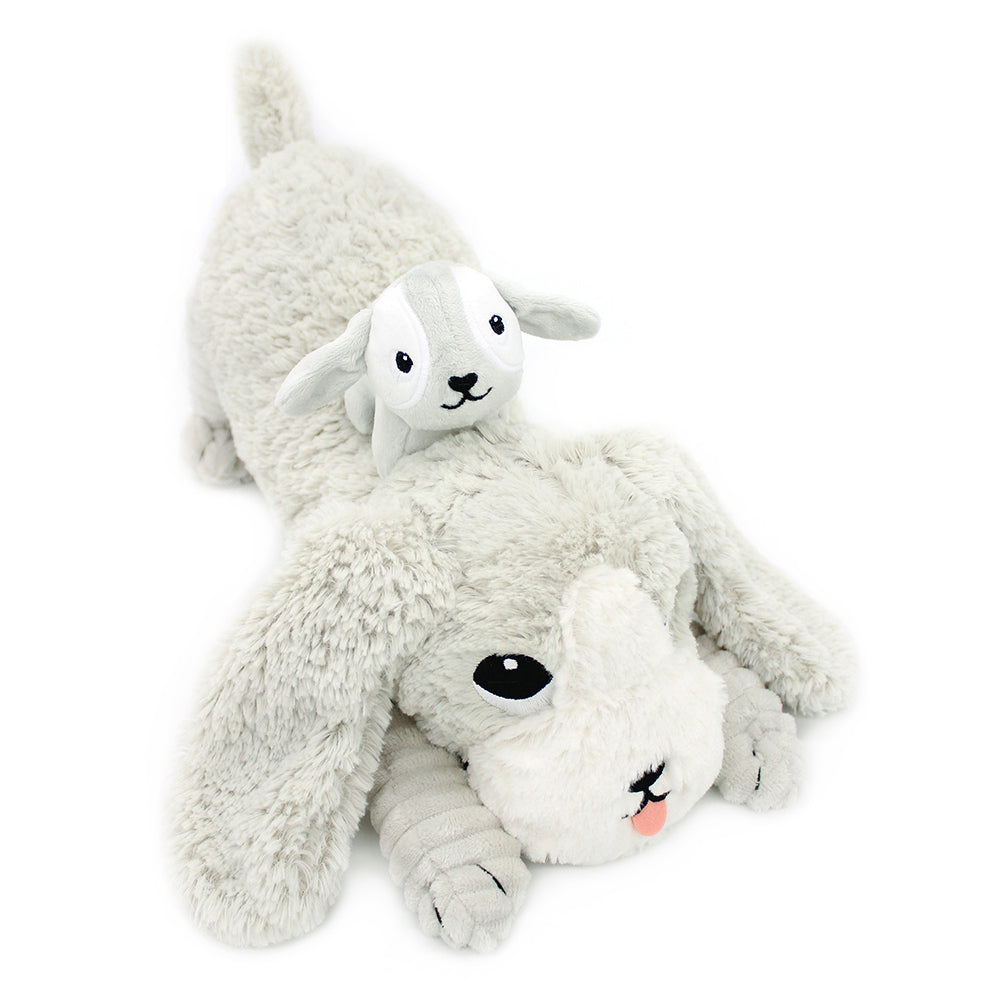 Peluche chien Toutou maman et son bébé gris – Les Ptipotos – vue 3
