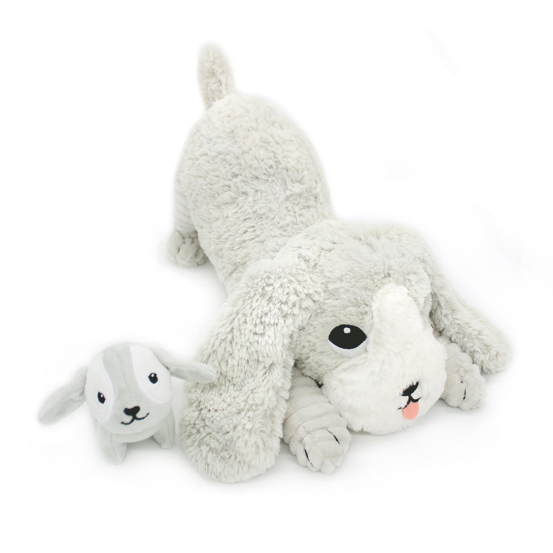 Peluche chien Toutou maman et son bébé gris – Les Ptipotos – vue 4
