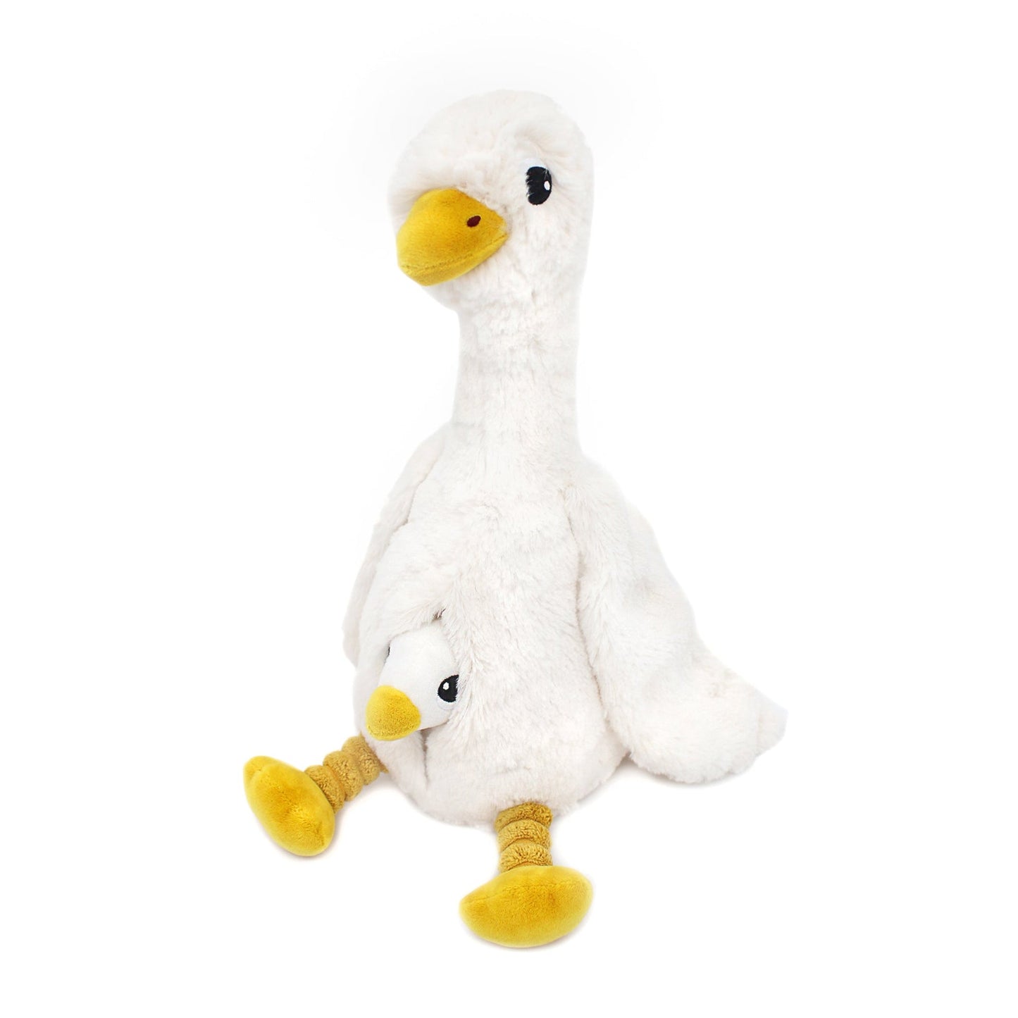 Peluche oie Jébongou maman et son bébé blanc – Les Ptipotos – vue 5