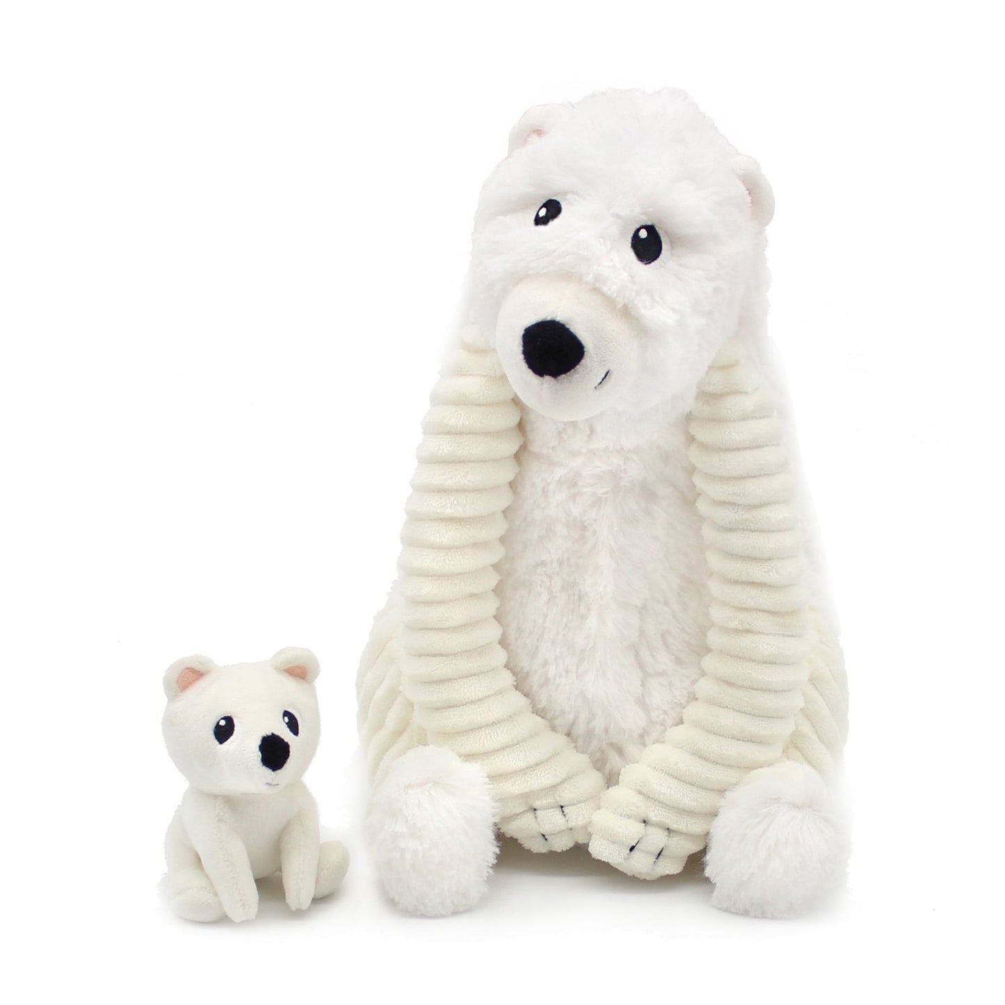 Peluche ours polaire Grobidou maman et son bébé blanc – Les Ptipotos – vue 3