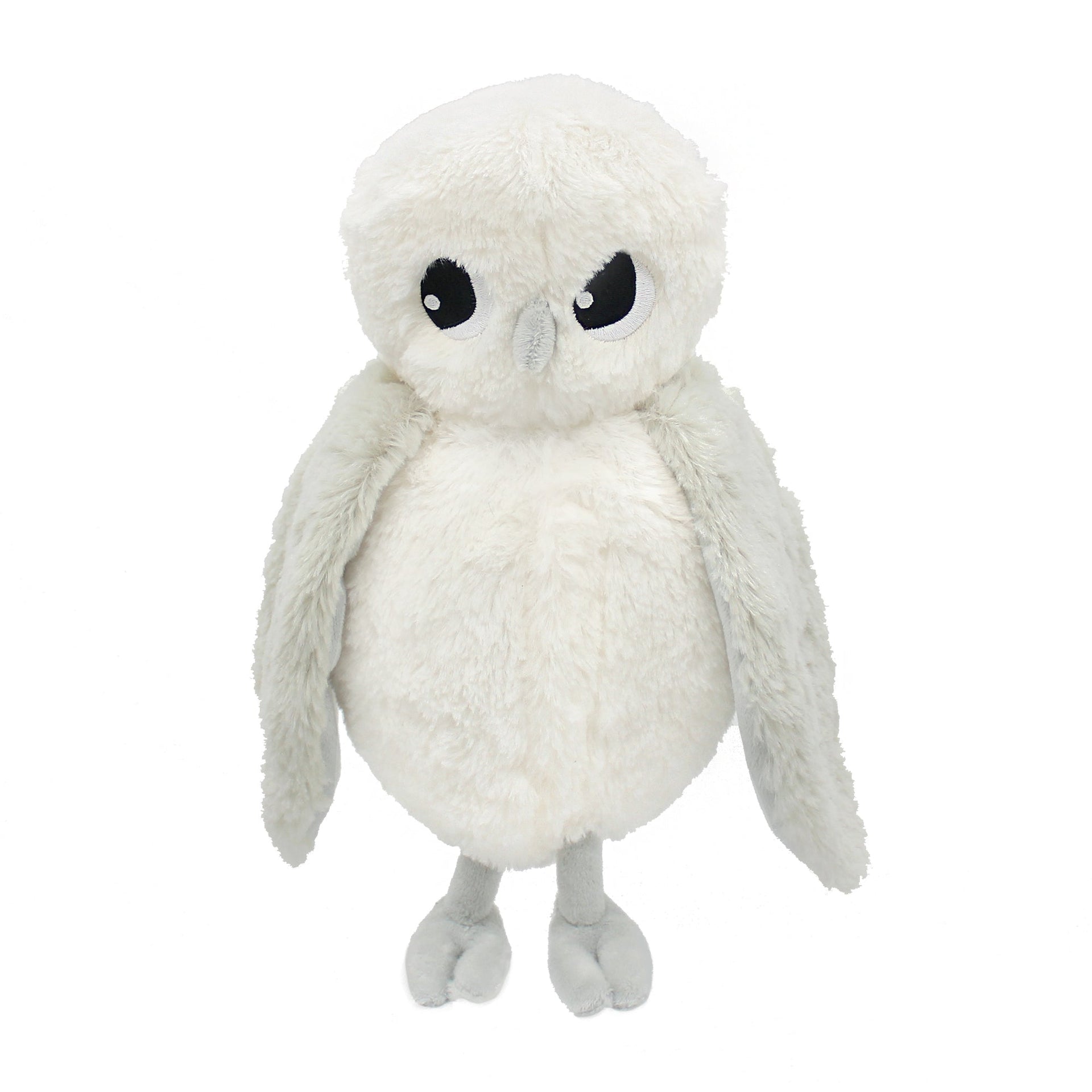 Peluche chouette polaire Coucou maman et son bébé gris clair – Les Ptipotos – vue 4