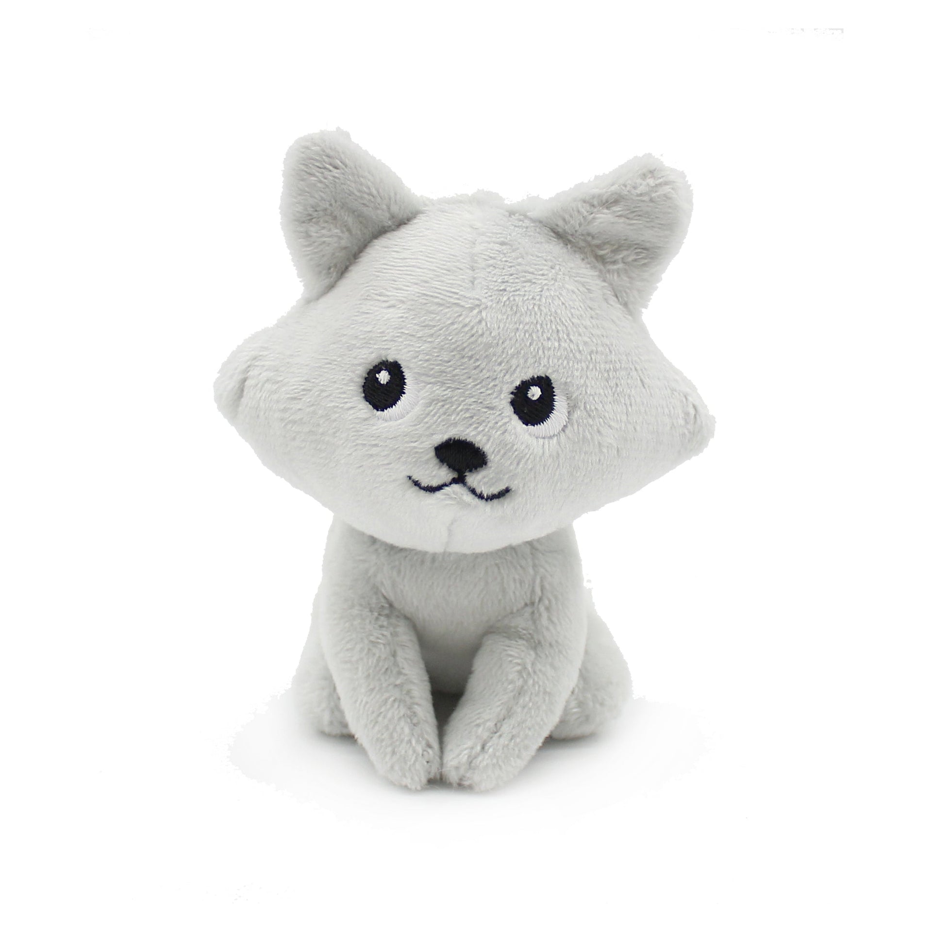 Peluche renard arctique Frimou maman et son bébé gris clair – Les Ptipotos – vue 9