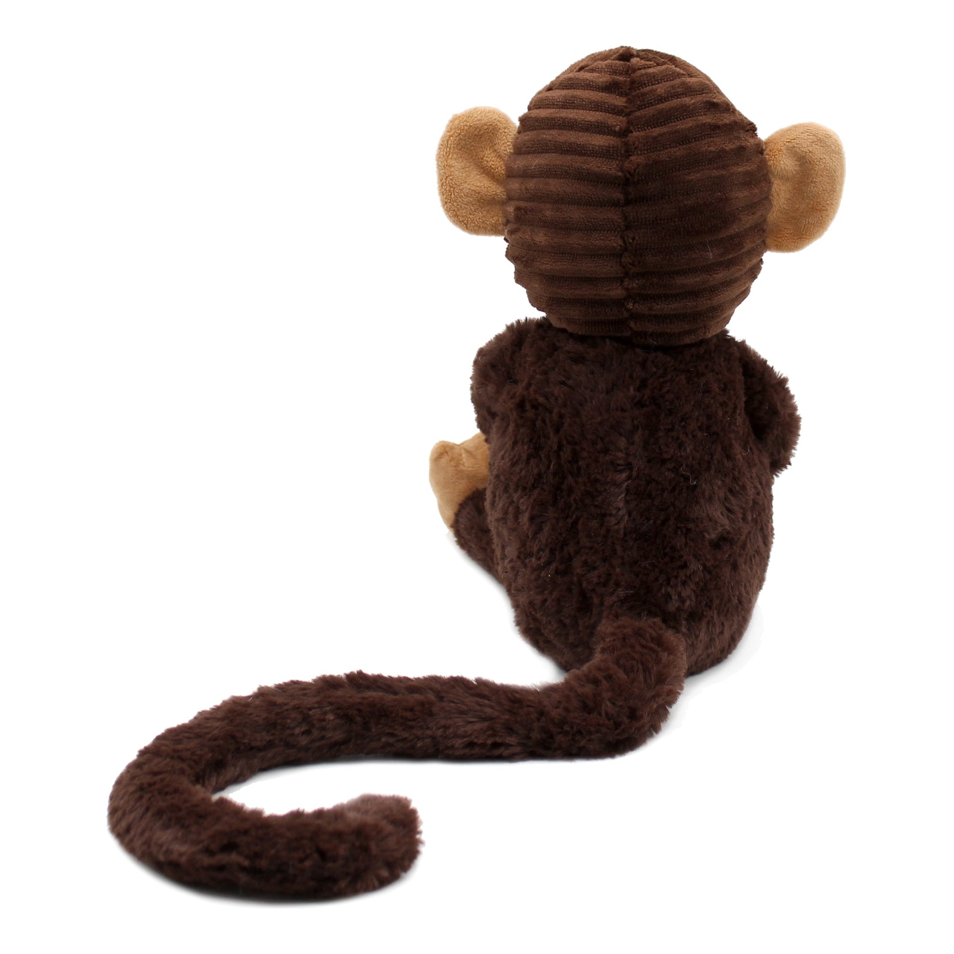 Peluche singe Zazou maman et son bébé marron chocolat – Les Ptipotos – vue 4
