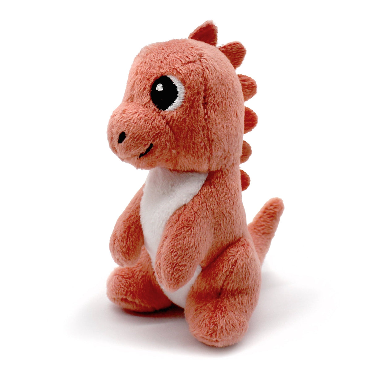 Peluche Alex le T-rex maman et son bébé terracotta - vue du bébé tyrannosaure - Les Ptipotos